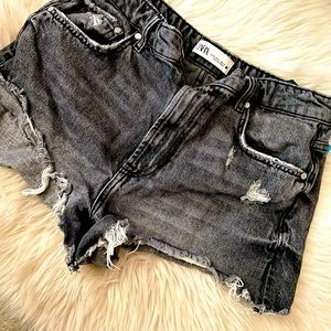Zara Black Denim Shorts